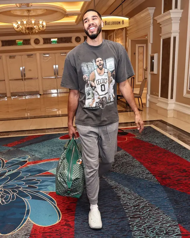 Jayson Tatum outfit in Wins LA , Goyard, and Jordan, 2024