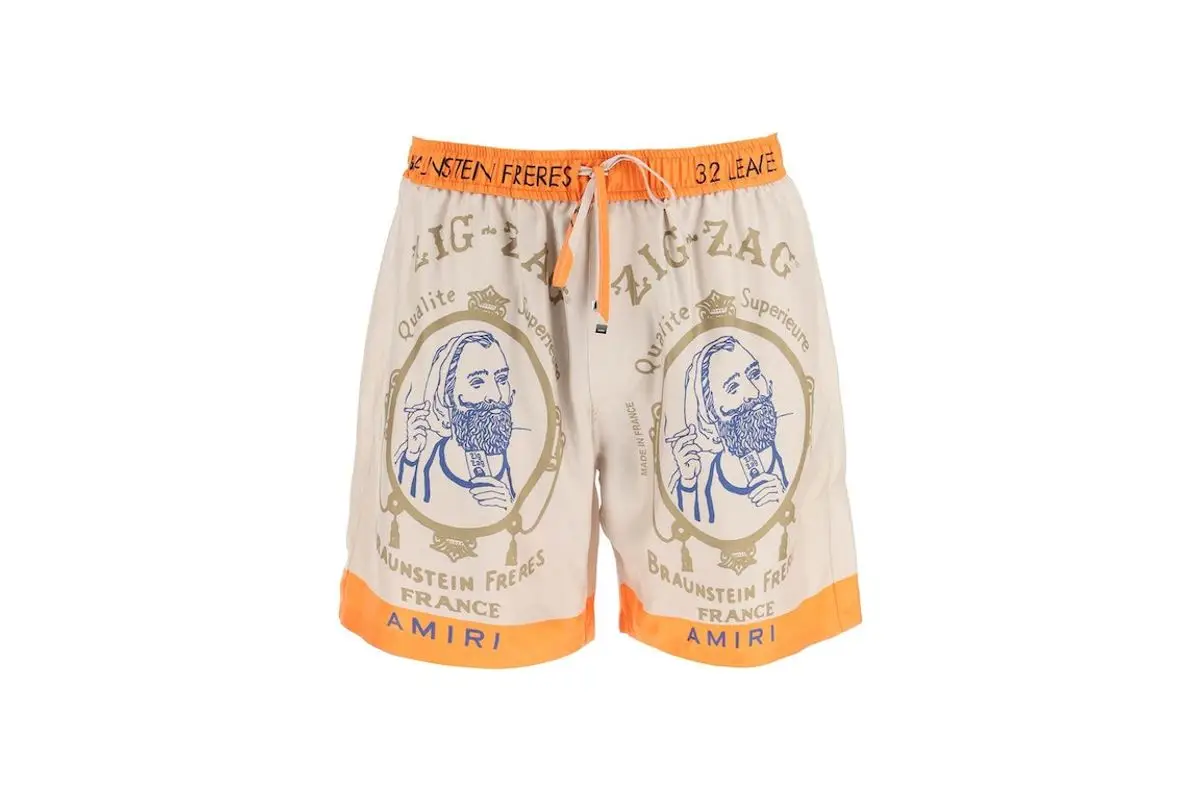 Amiri Silk Shorts Beige $820