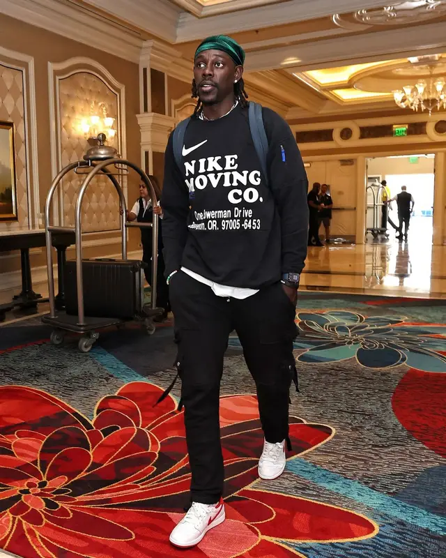 Jrue Holiday outfit in Nike and Amiri, 2024