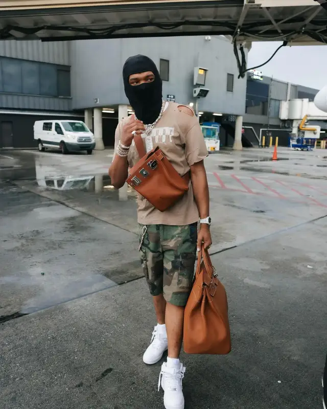 Lil Baby outfit in Vintage, Nike, and Hermes, 2024