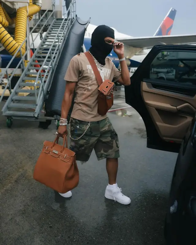 Lil Baby outfit in Vintage, Nike, and Hermes, 2024