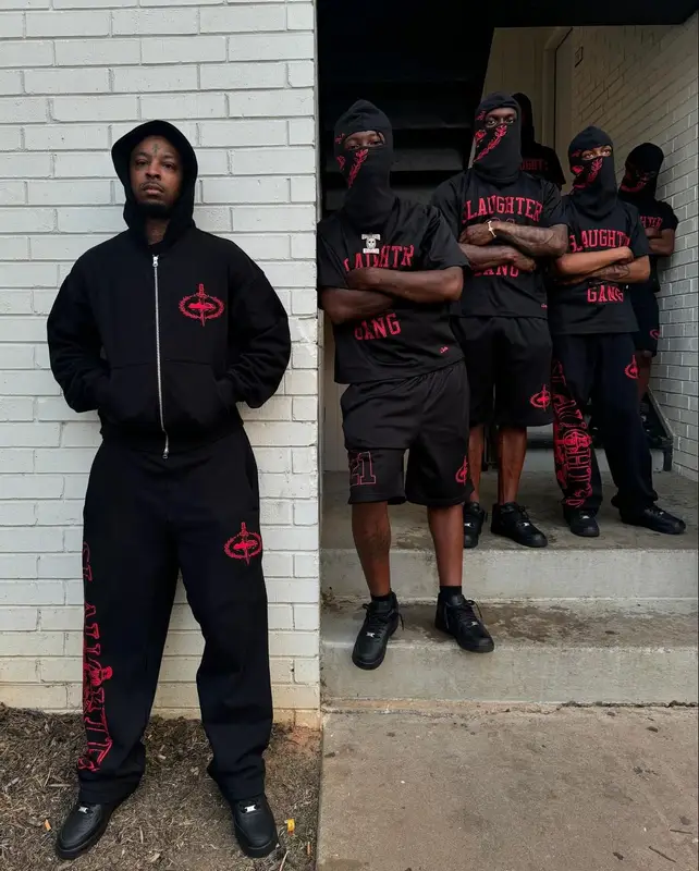 21 Savage outfit in 21 Savage Merch, Nike, and Corteiz, 2024