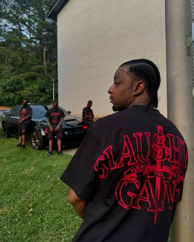 21 Savage outfit in 21 Savage Merch, Nike, and Corteiz, 2024