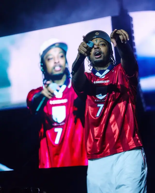 21 Savage outfit in Nike, Vintage, and Jacquemus, 2024