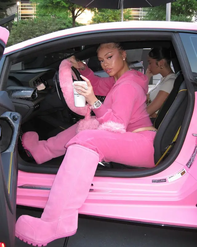 Latto outfit in Balenciaga, 2024