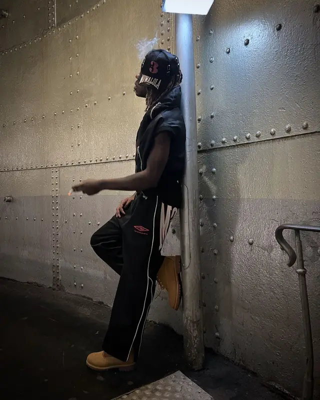 Destroy Lonely outfit in Timberland and Mowalola, 2024