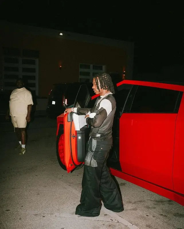 Lil Baby outfit in Enfants Riches Deprimes and Rick Owens, 2024