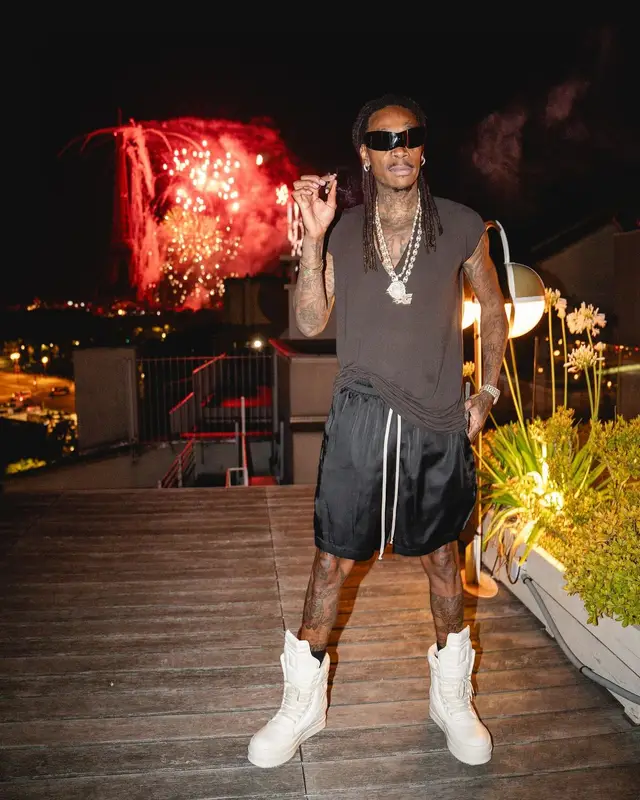 Wiz Khalifa outfit in Rick Owens and Balenciaga, 2024
