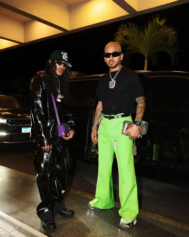 Ozuna outfit in Cactus Jack, Louis Vuitton, and Dior, 2024