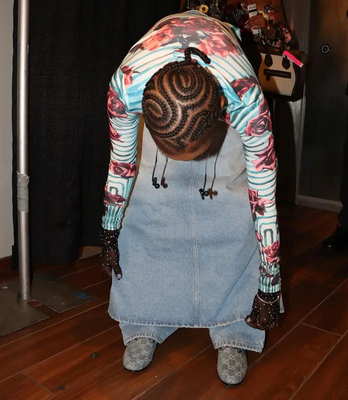 DeJ Loaf outfit in Jean Paul Gaultier and Gucci, 2024