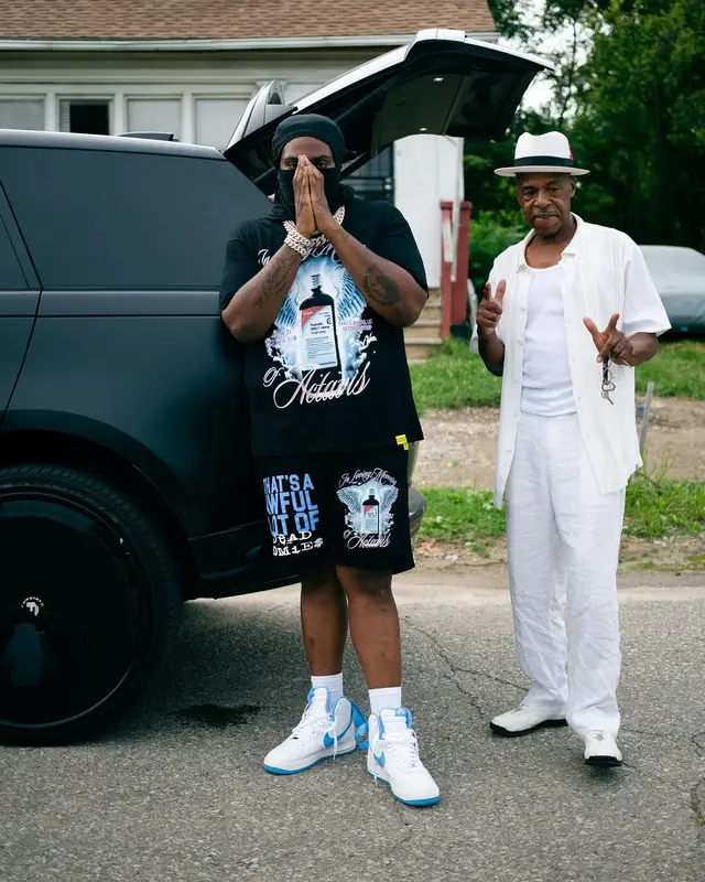 Peezy outfit in Cough Syrup and Nike, 2024