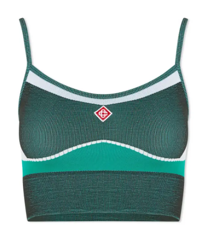 Casablanca Green Casa Sport Bra In Evergreen $300