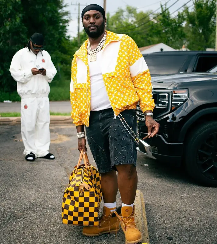 Peezy outfit in Louis Vuitton and Timberland, 2024