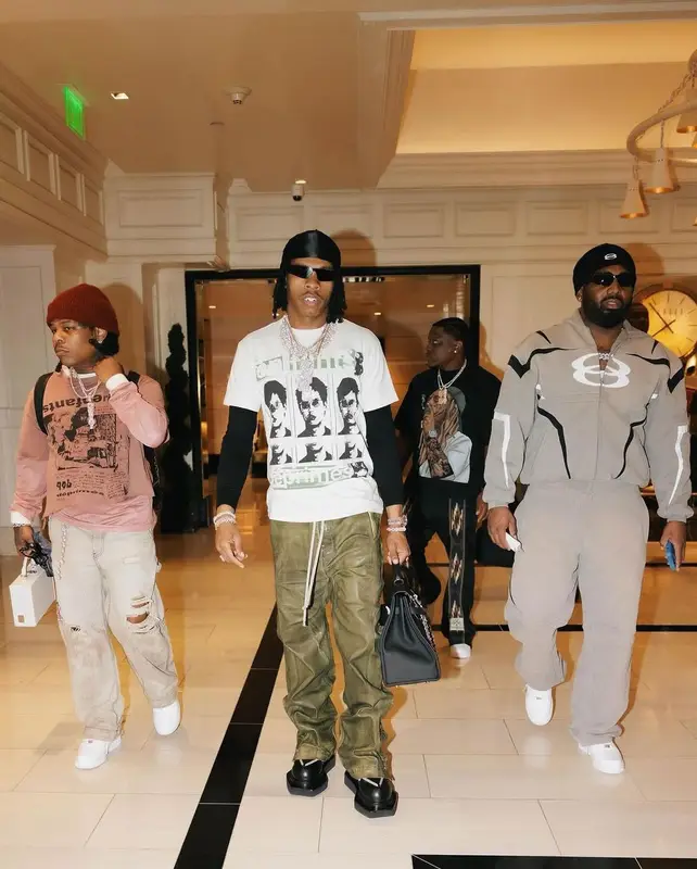 Rylo Rodriguez outfit in Enfants Riches Deprimes, Nike, and Goyard, 2024