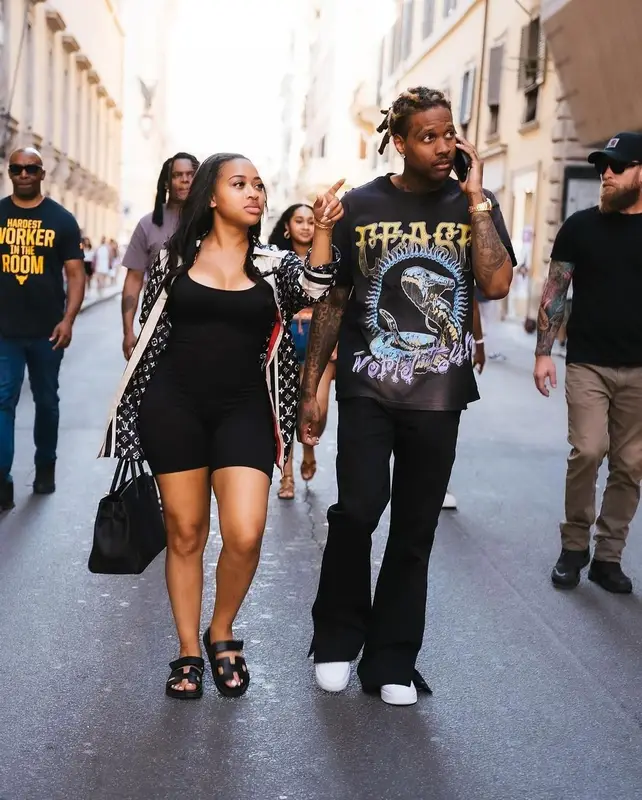 Lil Durk outfit in Cease±Desist, Amiri, and Nike, 2024