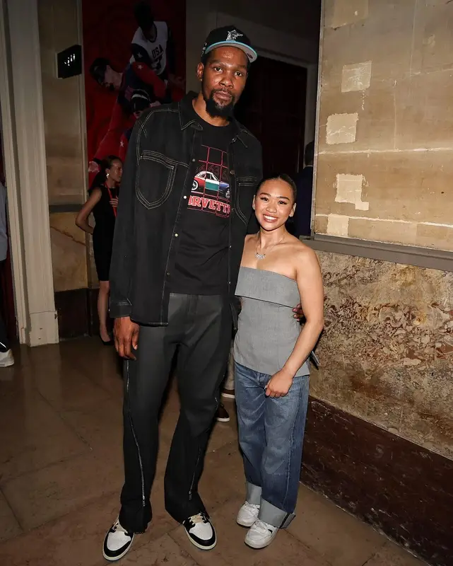 Kevin Durant outfit in Louis Vuitton, Rick Owens, and New Era, 2024