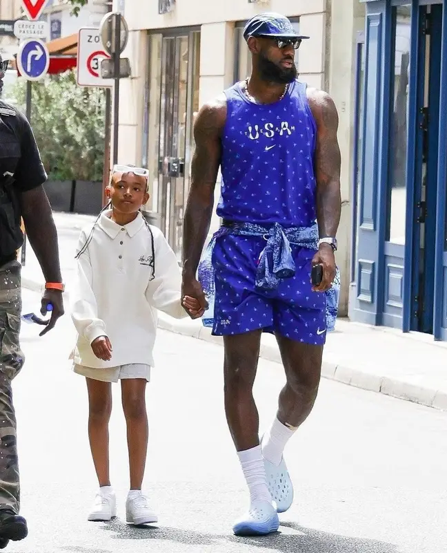 LeBron James outfit in Nike, 2024