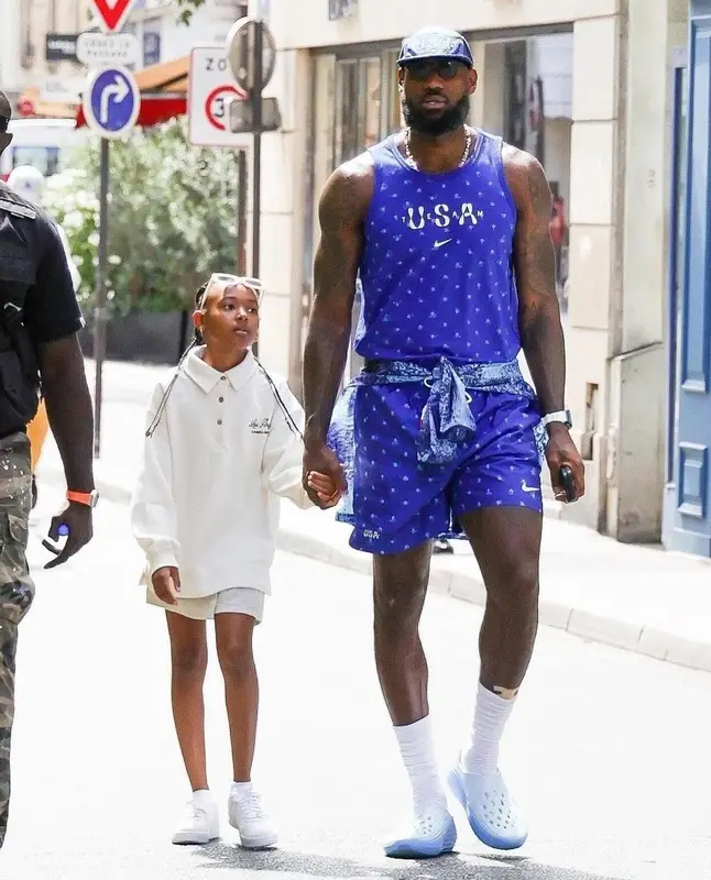 LeBron James outfit in Nike, 2024