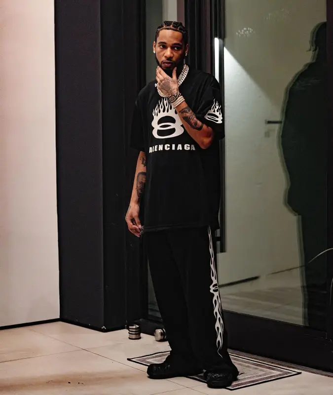 Key Glock outfit in Balenciaga and Bottega Veneta, 2024