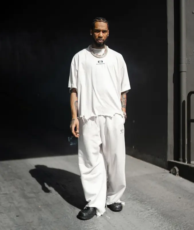 Key Glock outfit in Balenciaga and Bottega Veneta, 2024
