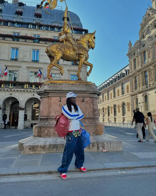 Kai Cenat outfit in Vintage, Nike, and Goyard, 2024