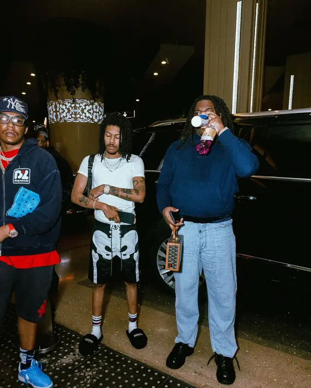 Kankan outfit in Kapital, Chrome Hearts, and Balenciaga, 2024