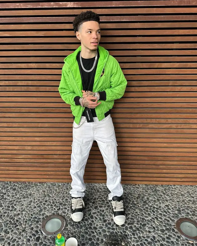 Lil Mosey outfit in Supreme, Balenciaga, and Lamborghini, 2024