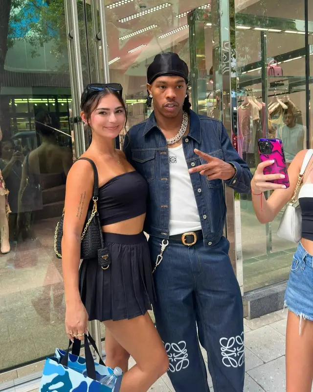 Lil Baby outfit in Loewe and Chrome Hearts, 2024