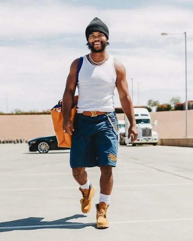 Kyler Murray outfit in Timberland and Louis Vuitton, 2024
