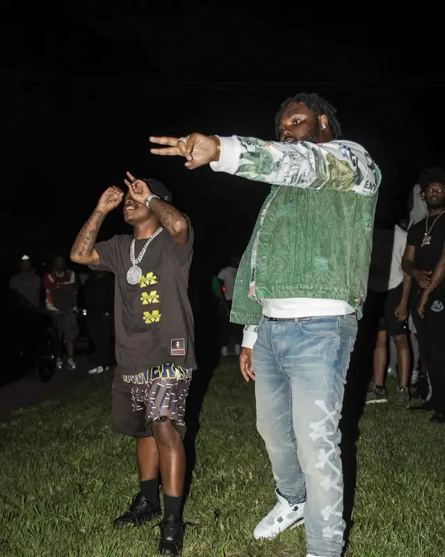 Tee Grizzley outfit in Vale Forever, Amiri, and Jordan, 2024