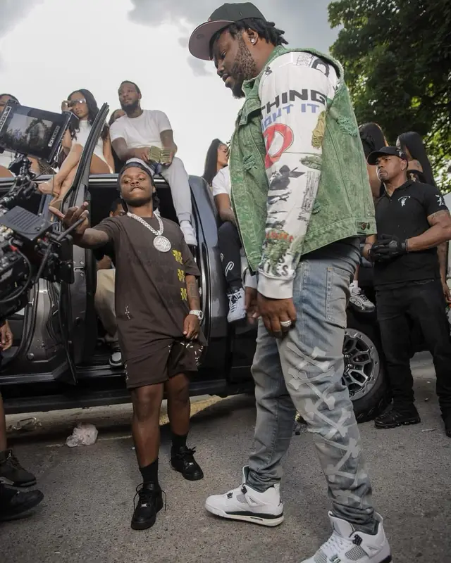 42 Dugg outfit in Nike, Travis Scott Merch, and Mitchell & Ness, 2024