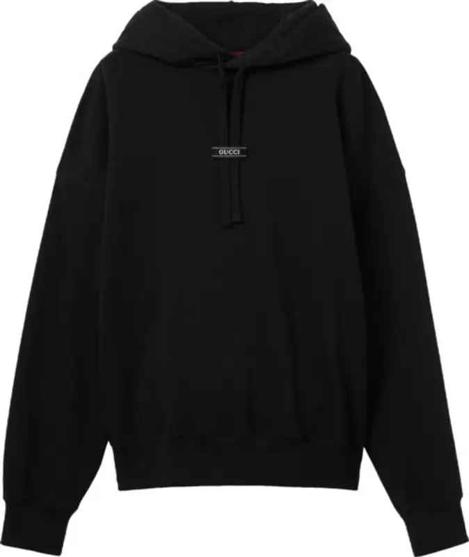 Gucci Cotton Jersey Hoodie In Black $1400