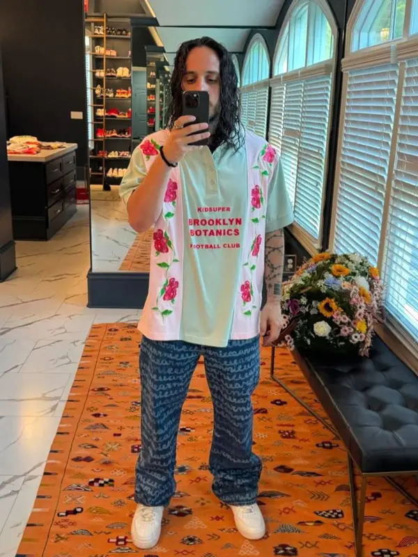 Russ outfit in KidSuper, Marni, and Nike, 2024