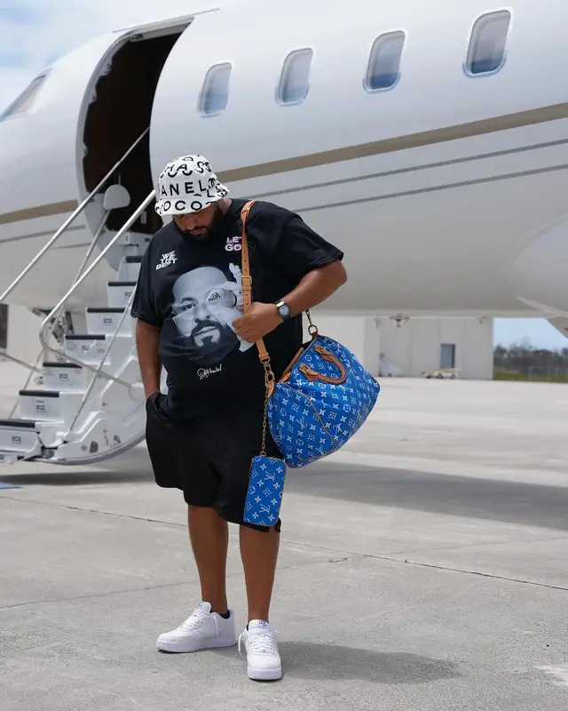 DJ Khaled outfit in Nike, Chanel, and Nigo, 2024