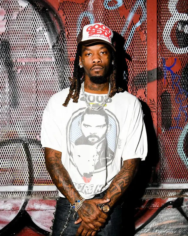 Offset outfit in Maison Margiela, Audemars Piguet, and Chrome Hearts, 2024