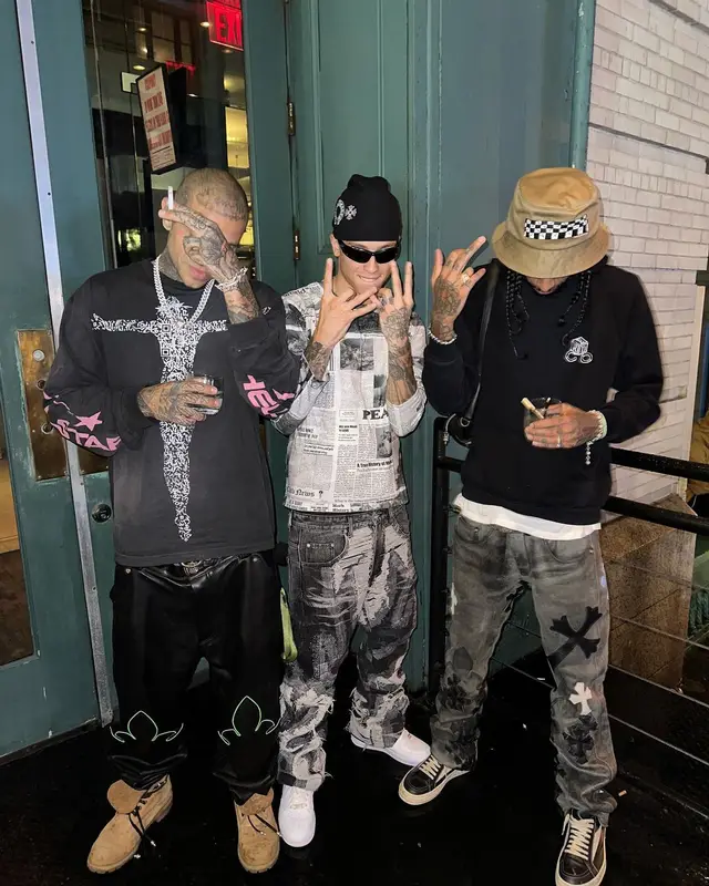 dav333333 outfit in Enfants Riches Deprimes, Chrome Hearts, and Matty Boy, 2023