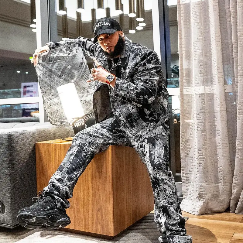 El Alfa El Jefe outfit in Cult of Individuality, Balenciaga, and Nahmias, 2024
