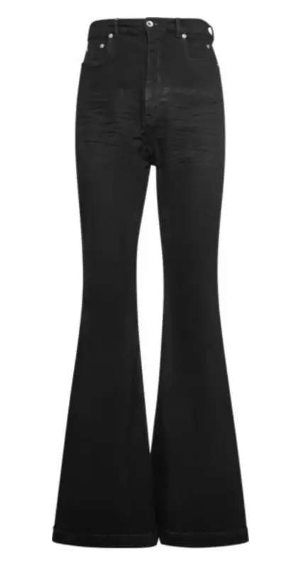 Rick Owens Black Bolan Jeans In 99 Black $1270