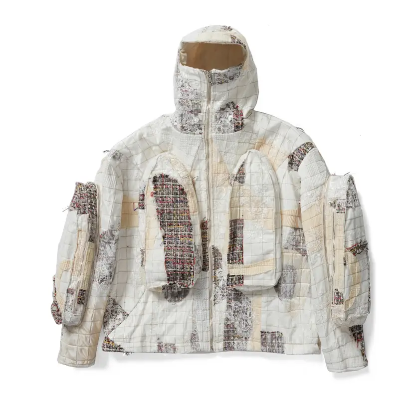 Who Decides War Patchwork-design Tweed Jacket In Neutrals $1630