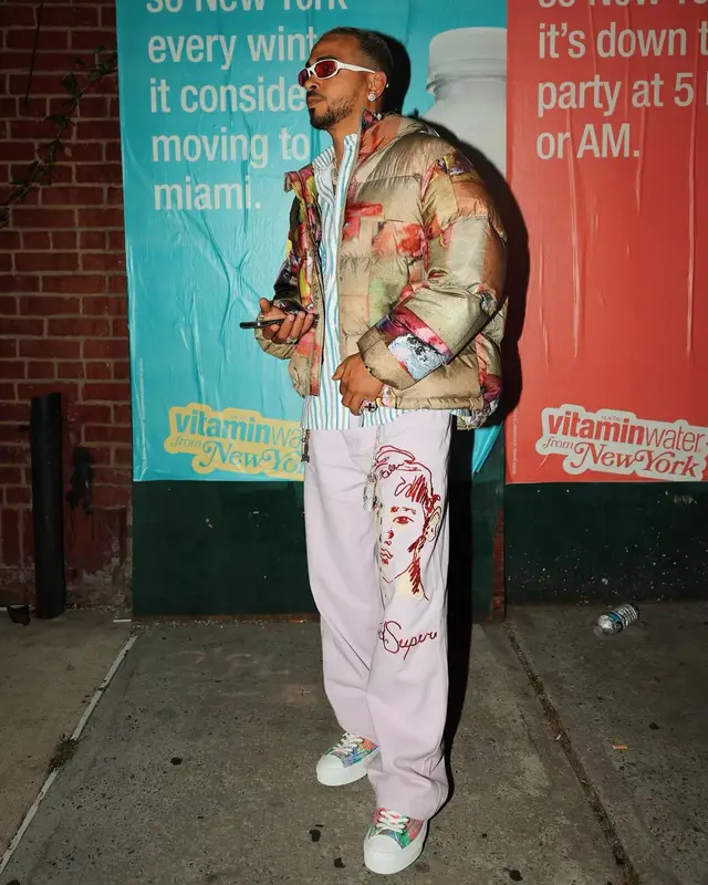 Ozuna outfit in KidSuper, Givenchy, and Bstroy, 2024
