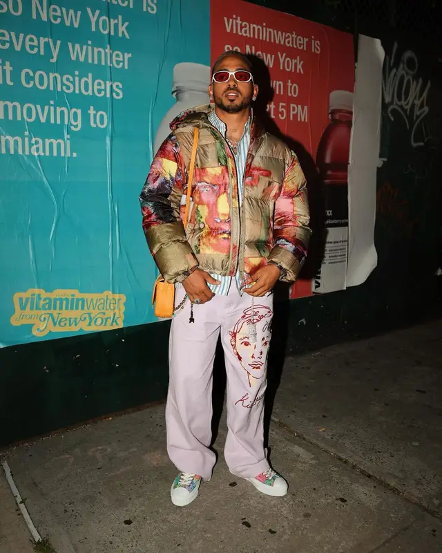 Ozuna outfit in KidSuper, Givenchy, and Bstroy, 2024