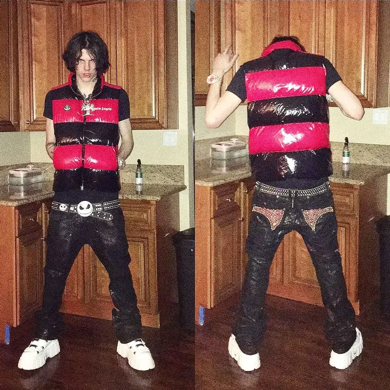 Sematary outfit in B.B. Simon, Moncler, and Palm Angels, 2024