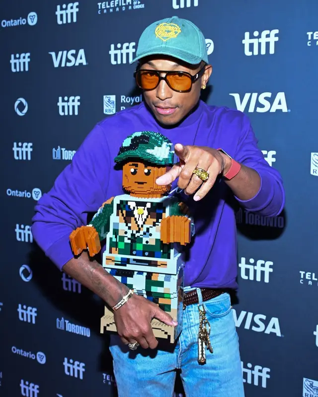 Pharrell Williams outfit in Richard Mille, Louis Vuitton, and Human Made, 2024