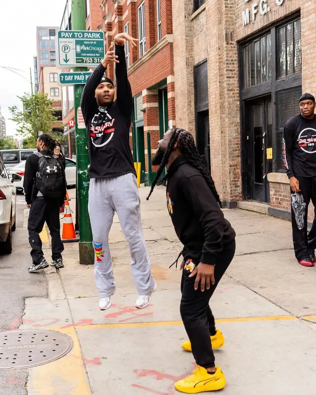 G Herbo outfit in G Herbo Merch and Asics, 2024