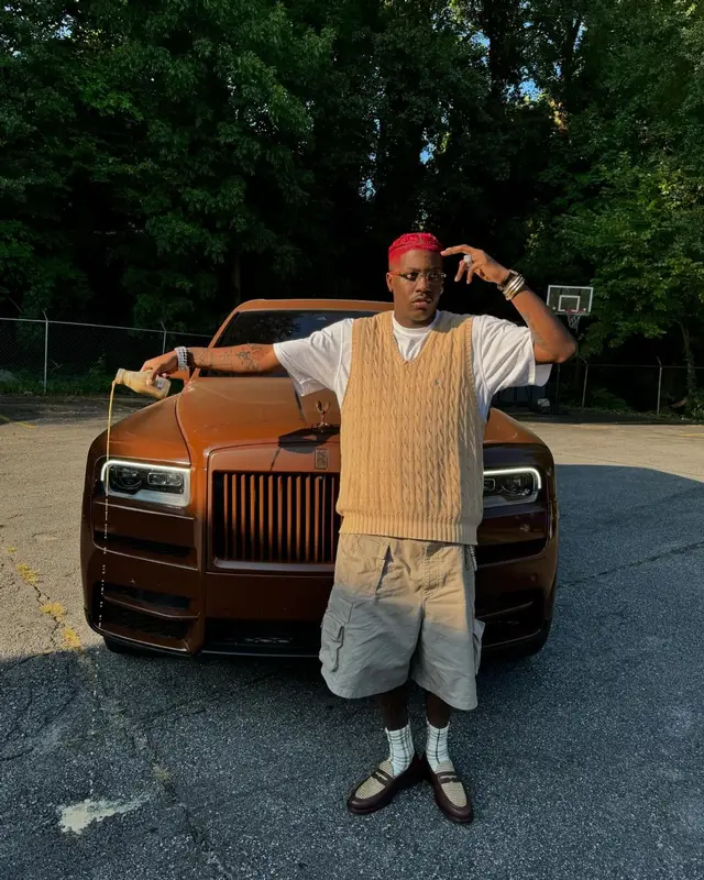 Lil Yachty outfit in Ralph Lauren, Aime Leon Dore, and Cartier, 2024