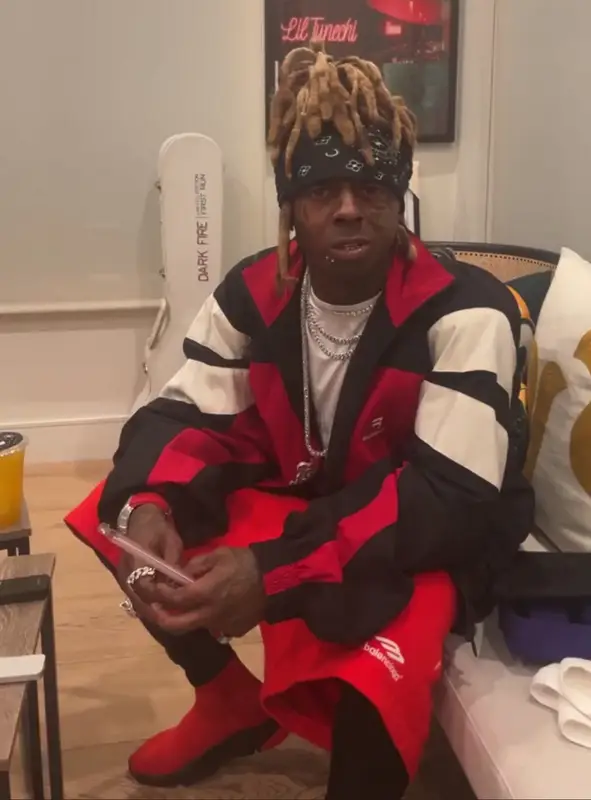 Lil Wayne outfit in Balenciaga, 2024