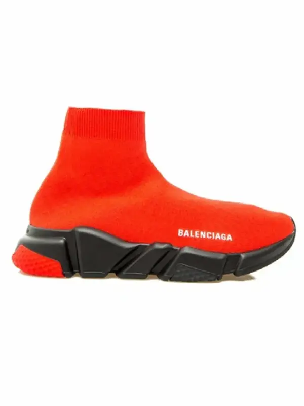 Balenciaga Speed Knitted Sock Sneakers Red $650