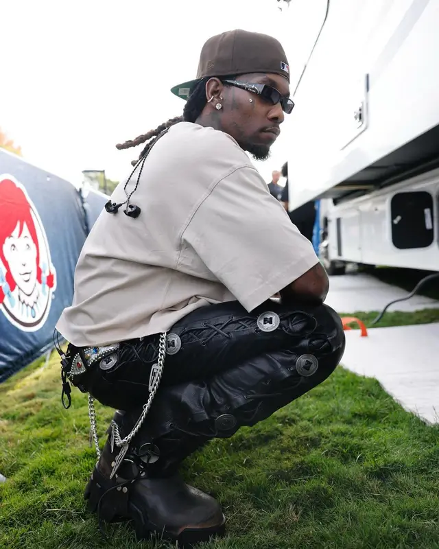 Offset outfit in Mannahatta NYC, Audemars Piguet, and Prada, 2024