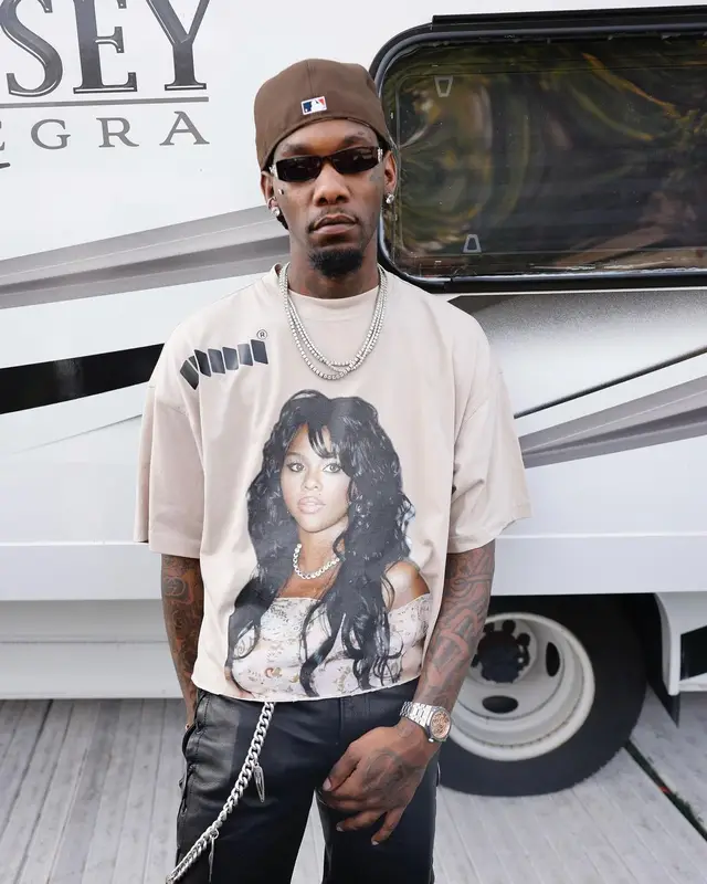 Offset outfit in Mannahatta NYC, Audemars Piguet, and Prada, 2024