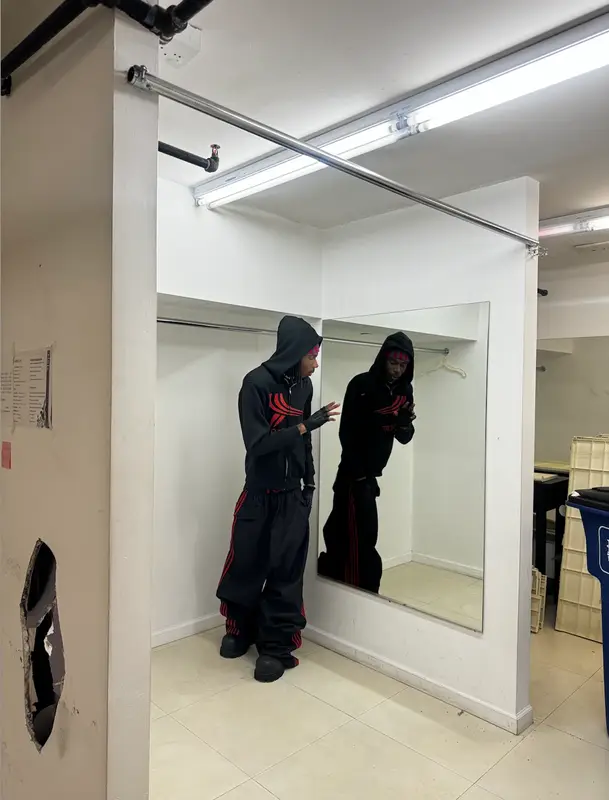 Cozyraf outfit in Pelle Pelle, Balenciaga, and Yori, 2024